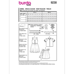 Kjole/Bluse Burda Kids 9230 str. 104-146