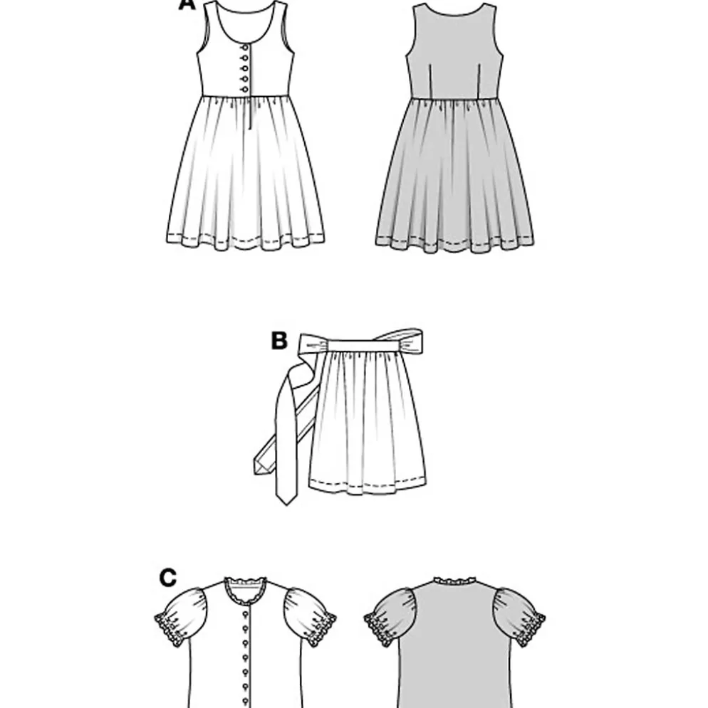 Kjole/Bluse Burda Kids 9230 str. 104-146