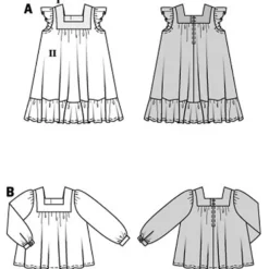 Kjole/bluse Burda kids 9249 str. 92-122