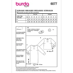 Kjole/bluse Burda 6077 str. 34-44