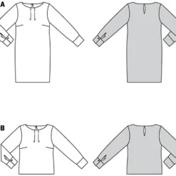 Kjole/bluse Burda 6077 str. 34-44