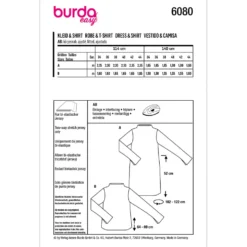 Kjole/bluse Burda 6080 str. 34-44
