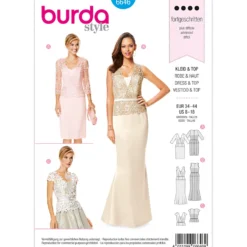 Kjole/bluse Burda 6646 str. 34-44