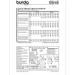 Kjole/bluse Burda 6646 str. 34-44