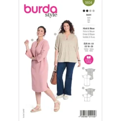 Kjole/bluse Burda str. 44-54