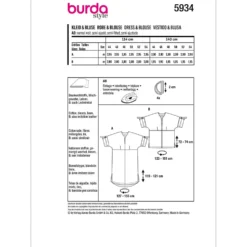 Kjole/bluse Burda str. 44-54