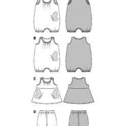 Kjole/buks Burda Kids 9462 str. 56-80