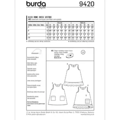Kjole Burda Kids 9420 str. 92-122