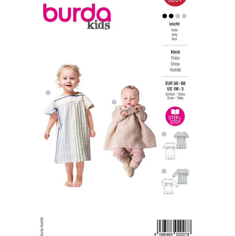 Kjole Burda Kids 9201 str. 56-98