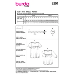 Kjole Burda Kids 9201 str. 56-98