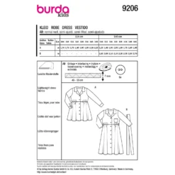 Kjole Burda Kids 9206 str. 104-146