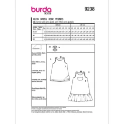 Kjole Burda kids 9238 str. 104-146