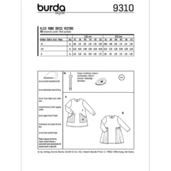 Kjole Burda Kids 9310 str. 92-122