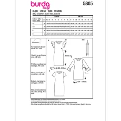 Kjole Burda 5805 str. 34-48