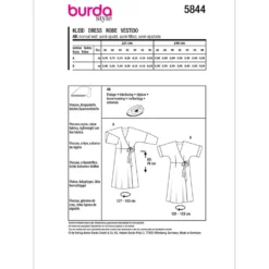 Kjole Burda 5844 str. 36-48