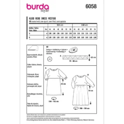 Kjole Burda 6058 str. 44-54