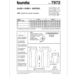 Kjole Burda 7972 str. 38-50