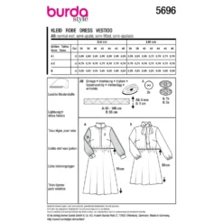 Kjole Burda 5696 str. 36-48