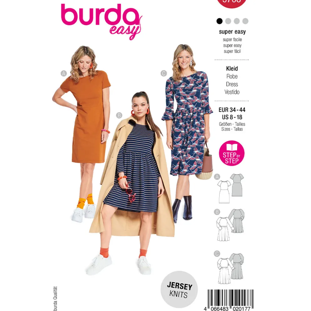 Kjole Burda 5708 str. 34-44