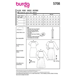 Kjole Burda 5708 str. 34-44