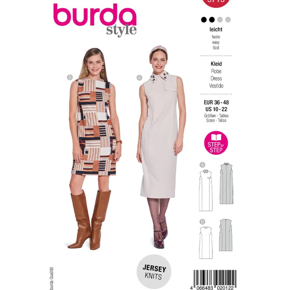 Kjole Burda 5713 str. 36-46