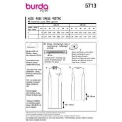 Kjole Burda 5713 str. 36-46
