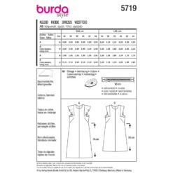 Kjole Burda 5719 str. 34-44