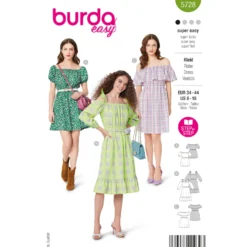 Kjole Burda 5728 str. 34-44