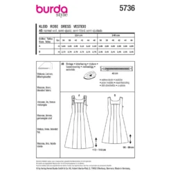 Kjole Burda 5736 str. 36-46