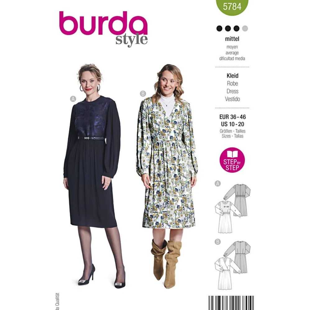 Kjole Burda 5784 str. 36-46