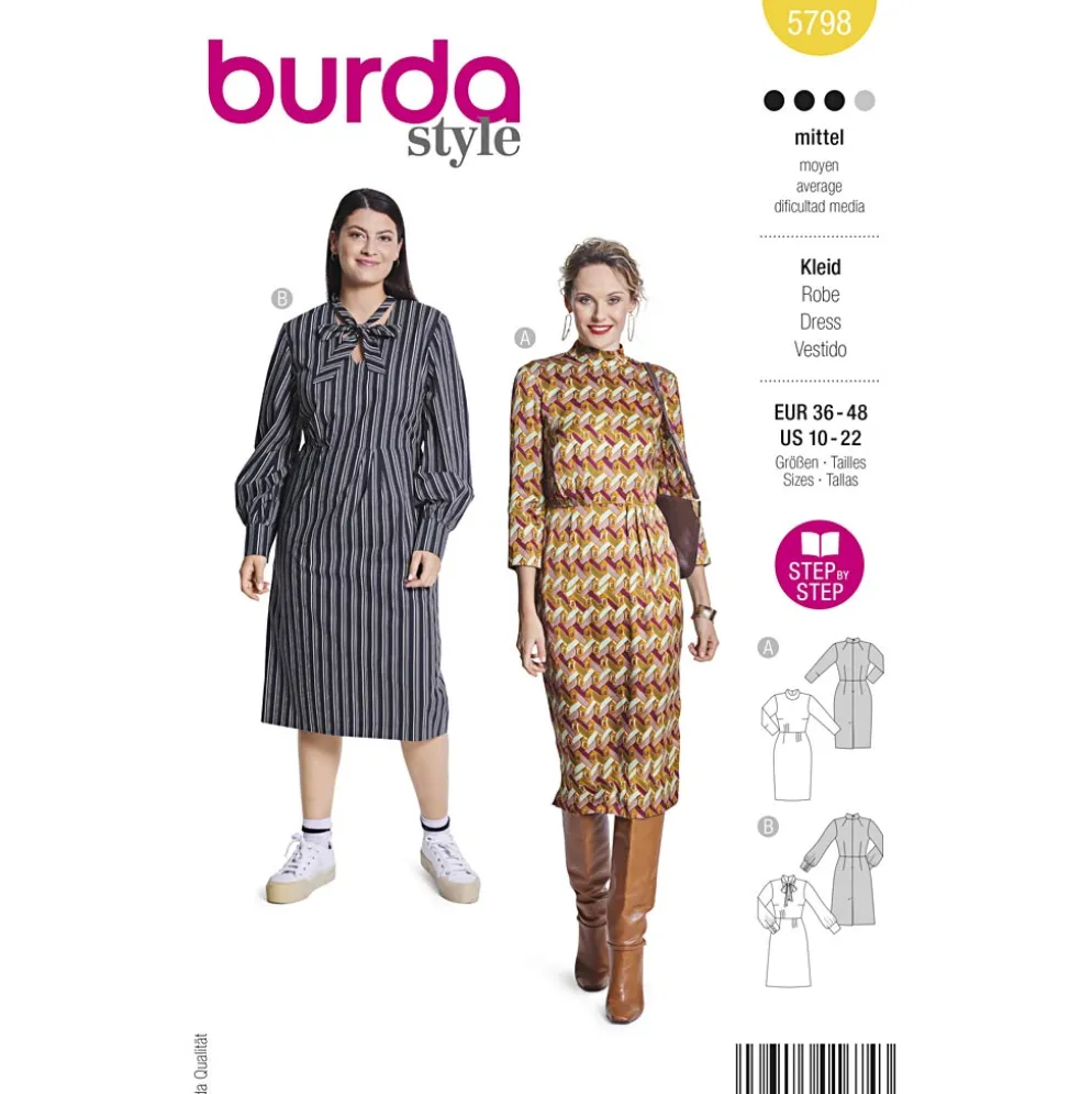 Kjole Burda 5798 str. 36-48