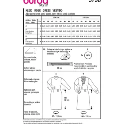 Kjole Burda 5798 str. 36-48
