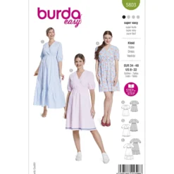 Kjole Burda 5803 str. 34-48