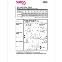 Kjole Burda 5803 str. 34-48
