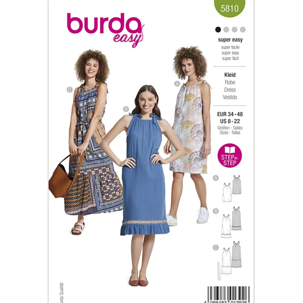 Kjole Burda 5810 str. 34-48