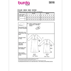 Kjole Burda 5816 str. 36-48