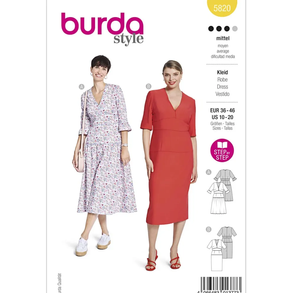 Kjole Burda 5820 str. 36-46