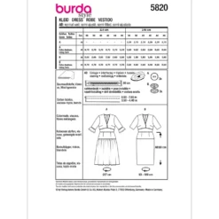 Kjole Burda 5820 str. 36-46