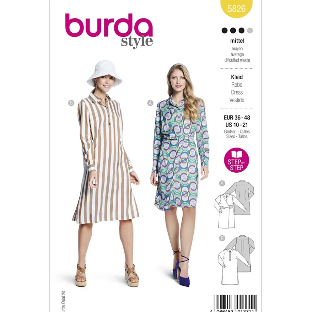 Kjole Burda 5826 str. 36-48