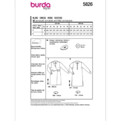 Kjole Burda 5826 str. 36-48