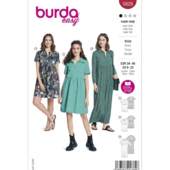 Kjole Burda 5829 str. 34-48