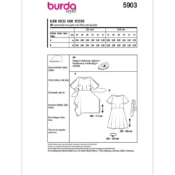 Kjole Burda 5903 str. 34-44