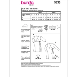 Kjole Burda 5933 str. 34-44