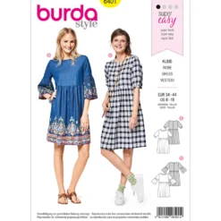 Kjole Burda 6401 str. 34-44