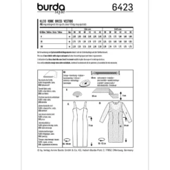 Kjole Burda 6423 str. 36-46