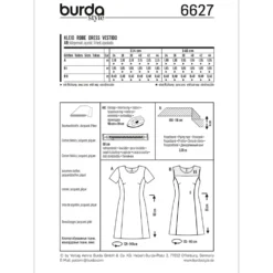 Kjole Burda 6627 str. 34-44