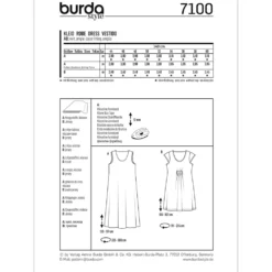Kjole Burda 7100 str. 44-60