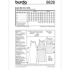 Kjole Burda 6628 str. 34-44