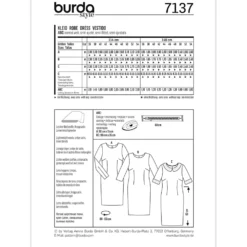 Kjole Burda 7137 str. 36-54
