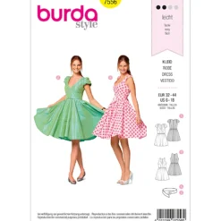 Kjole Burda 7556 str. 32-44